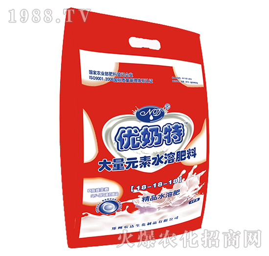 優(yōu)奶特大量元素水溶肥料18-18-18-農達生化