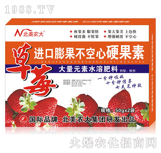 草莓進口膨果不空心特效素-北美農(nóng)大