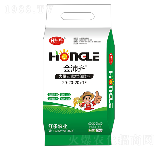 大量元素水溶肥料20-20-20+TE-金沛齊-紅樂