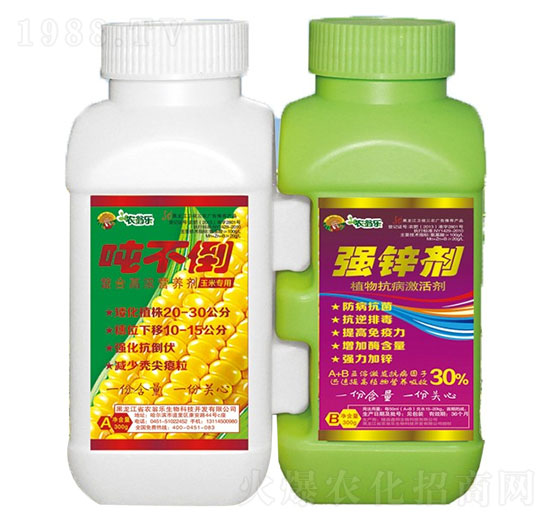 噸不倒+強(qiáng)鋅劑-玉米專用AB組合控旺營養(yǎng)-農(nóng)翁樂