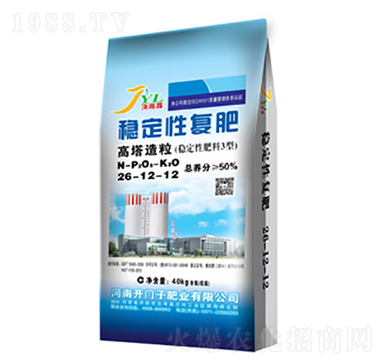 高塔造粒復(fù)合肥料26-12-12-澆雨露-開(kāi)門子