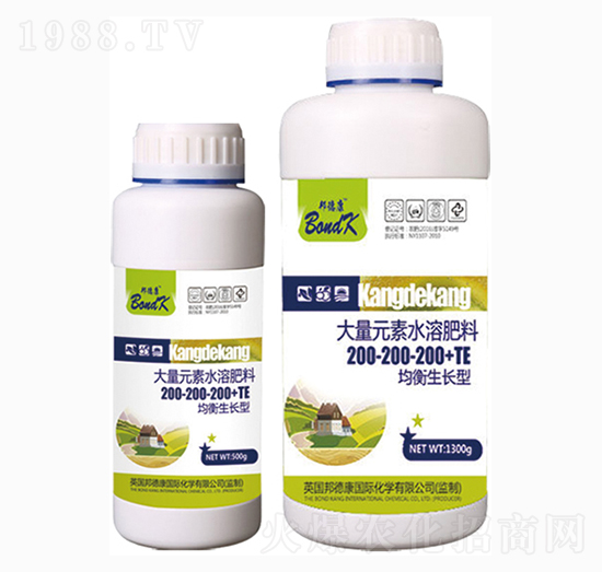 均衡生長(zhǎng)型大量元素水溶肥料200-200-200+TE-威力施