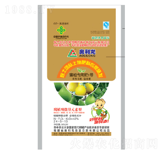 蜜柚專(zhuān)用肥1號(hào)24-5-13-奧利龍-奧利