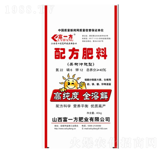 果樹(shù)沖施型配方肥料22-6-12-富一方
