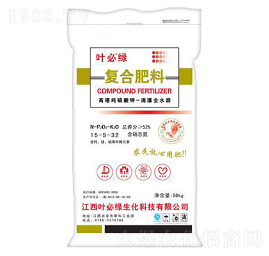 高塔純硫酸鉀復(fù)合肥15-5-32-葉必綠