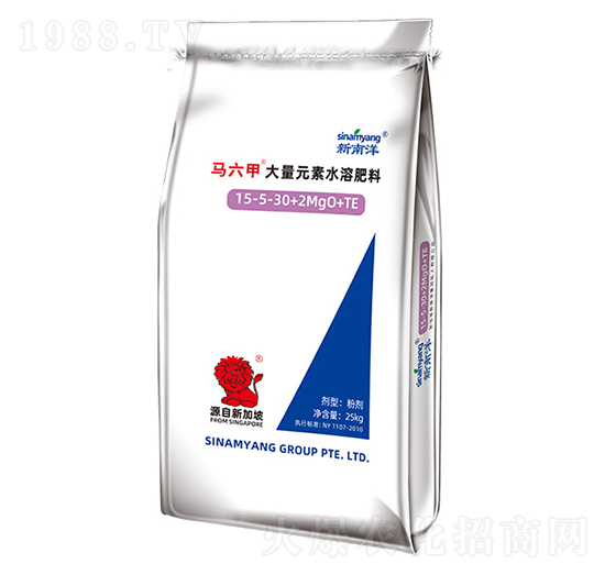 大量元素水溶肥料15-5-30+2MgO+TE-馬六甲-新南洋