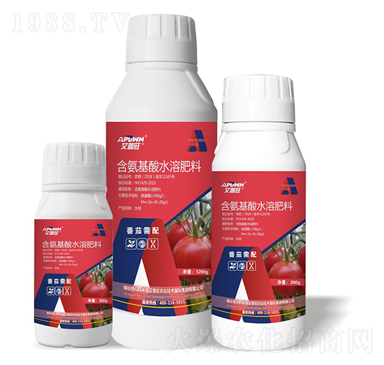 1200g番茄需配含氨基酸水溶肥-艾普旺