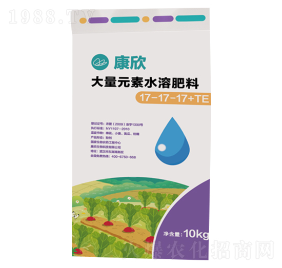 大量元素水溶肥料17-17-17+TE-康欣生物