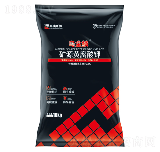 10kg礦源黃腐酸鉀-烏金鱗-卓實(shí)礦源