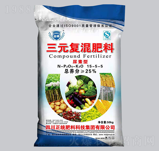 25%三元復(fù)混肥料15-5-5（50公斤）-凱基化工
