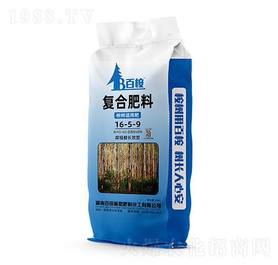 25kg桉樹(shù)專用復(fù)合肥料16-5-9-百田