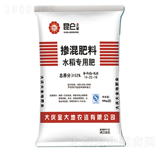 水稻專用摻混肥料14-22-16-昆侖之美-永利科技