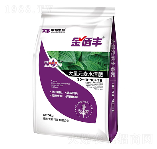 高氮型大量元素水溶肥料30-10-10+TE-曦邦生物