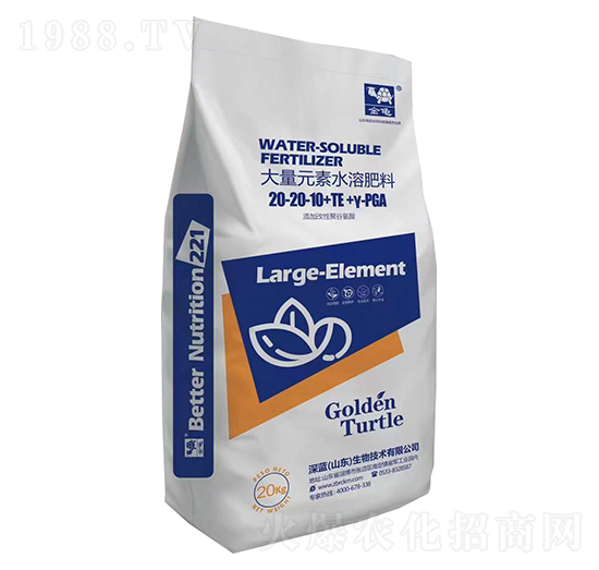 大量元素水溶肥料20-20-10+TE-金龜-深藍生物