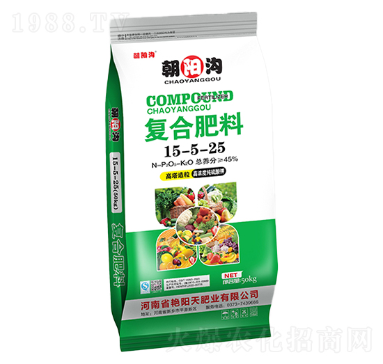 高塔造粒純硫酸鉀復合肥料15-5-25-朝陽溝-艷陽天肥業(yè)