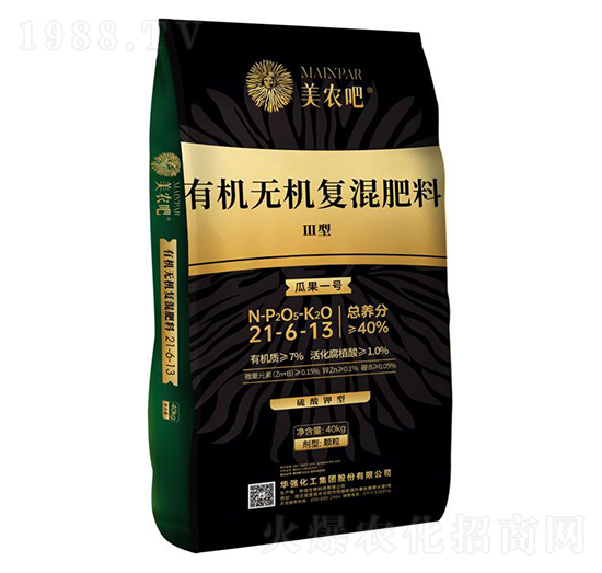瓜果一號Ⅲ型有機無機復(fù)混肥料21-6-13-美農(nóng)吧-華強化工集團