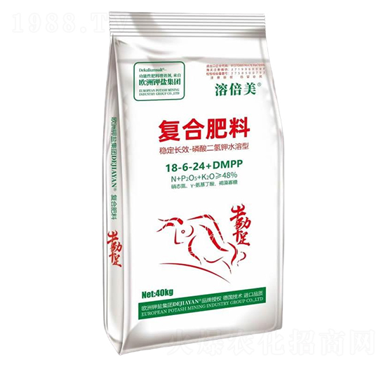 穩(wěn)定長(zhǎng)效磷酸二氫鉀水溶型復(fù)合肥料18-6-24+DMPP-溶倍美-德鉀鹽國(guó)際