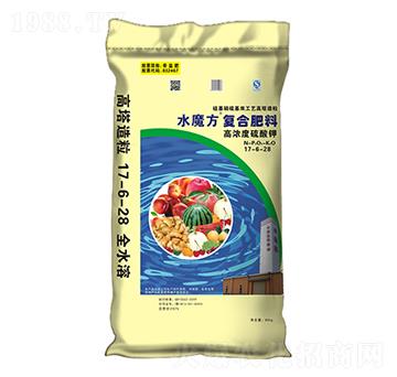 全水溶硅基硝硫基復(fù)合肥料17-6-28-水魔方-帝益肥