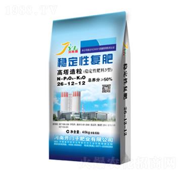 高塔造粒復(fù)合肥料26-12-12-澆雨露-開(kāi)門子