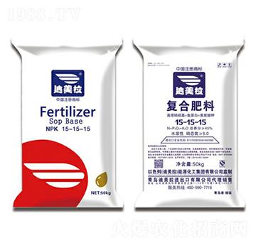 50kg高塔硫酸基黃腐酸鉀型復合肥料15-15-15-迪美拉