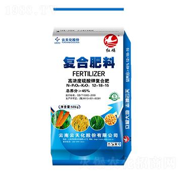 硫酸鉀型復(fù)合肥12-18-15-紅磷-世紀(jì)云天